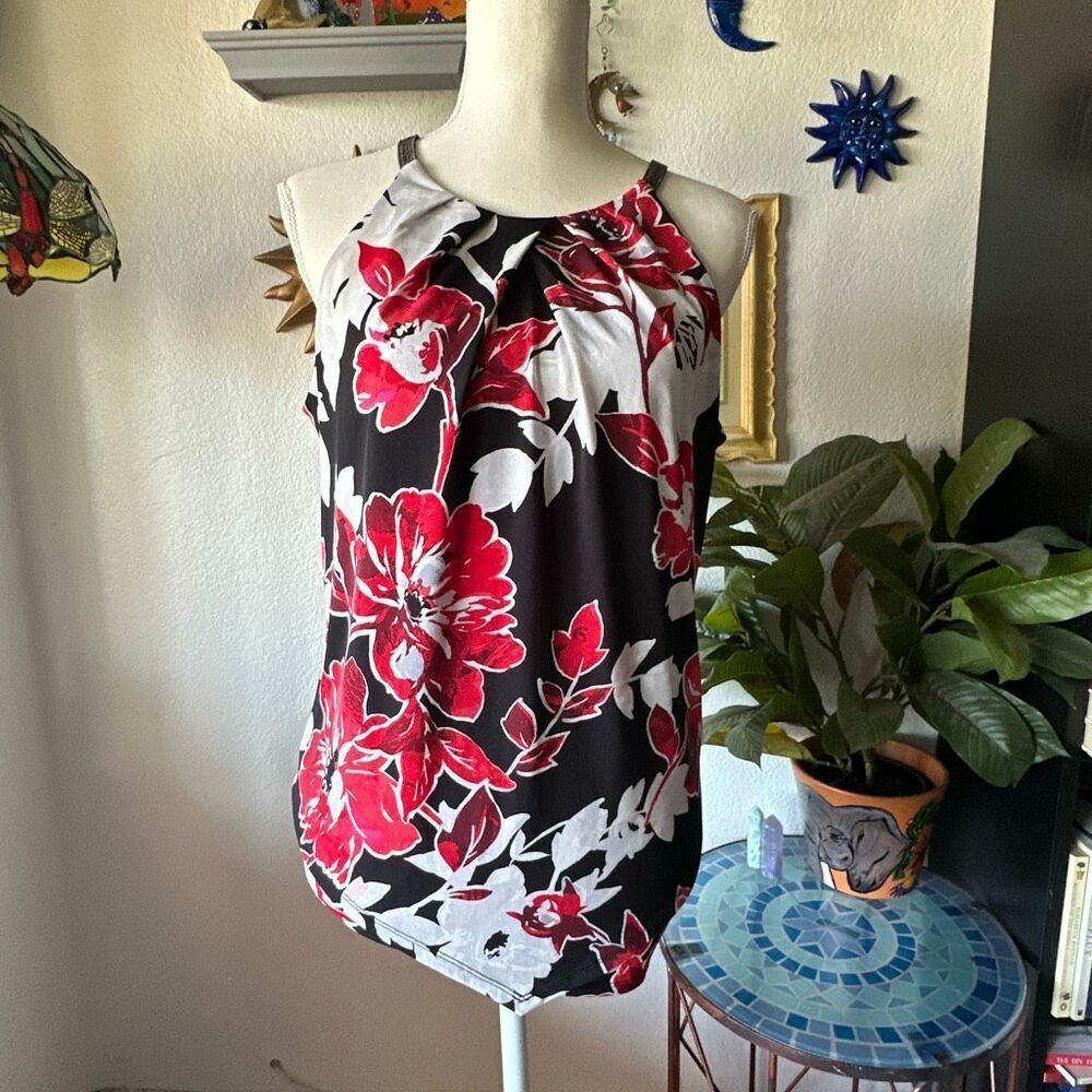 White House black market Size Medium Black & Red blouse